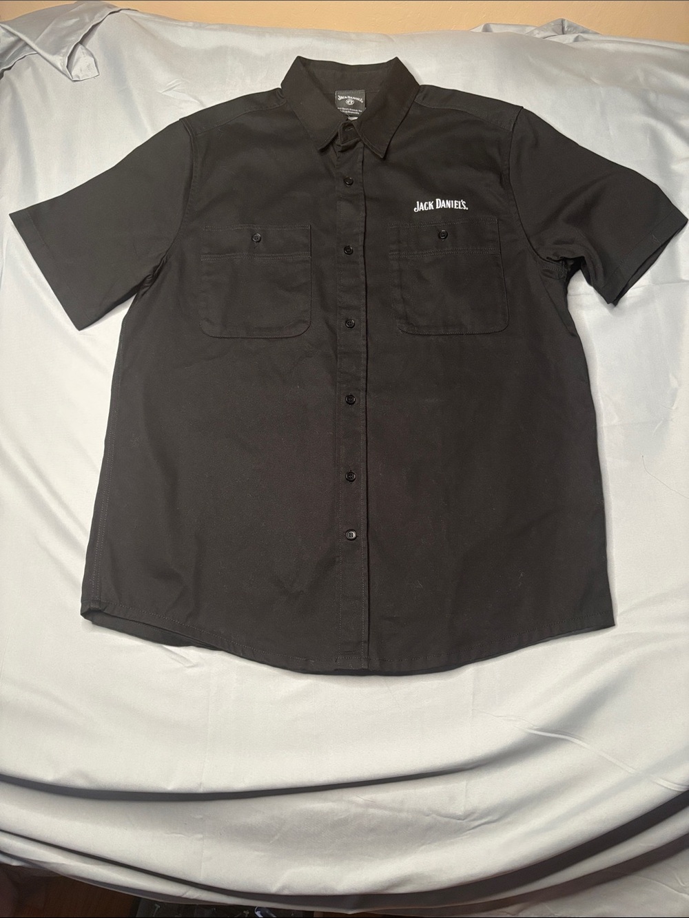 Jack Daniels Black Short-Sleeve Button-Up Work Shirt